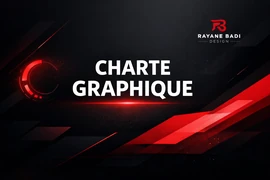 Extrait de la charte graphique du portfolio de Rayane Badi montrant couleurs et typographies